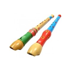 Flauta de madera de colores