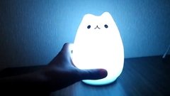 Lampara Silicona Gato grande Luz multicolor interactiva en internet