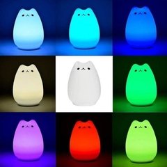 Lampara Silicona Gato grande Luz multicolor interactiva - KIDZ juguetes