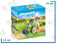 Playmobil paciente con silla de ruedas