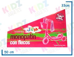 Monopatin 3 ruedas con flecos rosa - tienda online