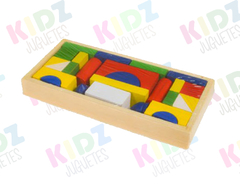 Juego de construccion bloques de madera 26 piezas - KIDZ juguetes