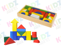 Juego de construccion bloques de madera 26 piezas