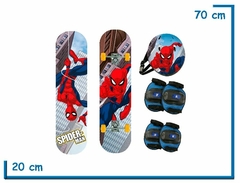 Megaset Skate Casco Rodilleras y coderas Spiderman colgado - comprar online