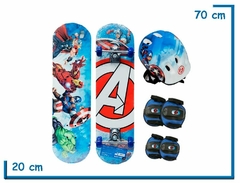 Megaset Skate Casco Rodilleras y coderas Avengers grupo - comprar online