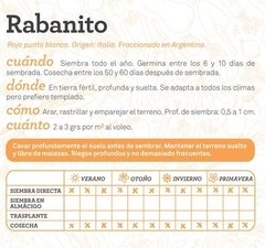 Semillas de Rabanito LA RURAL - comprar online