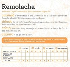 Semillas de Remolacha LA RURAL - comprar online