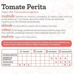 Semillas de Tomate perita LA RURAL - comprar online