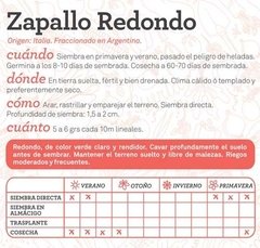 Semillas de Zapallo redondo LA RURAL - comprar online