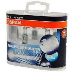Lampara Osram H1 12v 55w Night Breaker Plus Duo Pack
