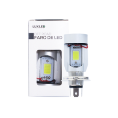 LAMPARA H4 LED BLANCO, CON OJO DE ANGEL ROJO USO RECOMENDADO 12V 30 WATTS