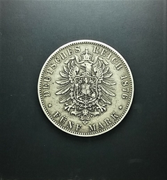 Império Alemão 5 marcos, 1875 KM# 598