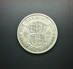 Reino Unido ½ coroa, 1928 KM# 835