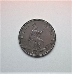 Reino Unido ½ pence, 1860 KM# 748