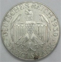 Alemanha - 3 Reichsmark - 1930F - KM#67 - Zeppelin 