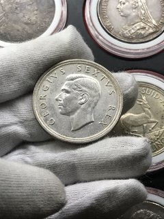 África do Sul - 5 Shillings - 1948 - prata - comprar online