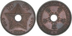 Congo Belga - 10 Centimes - 1888 - KM# 4