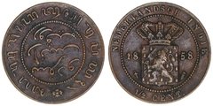 Netherlands East Indies 1/2 Cent - 1858 - KM# 306