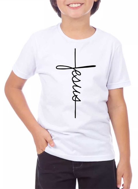 Camiseta Infantil Branca Jesus