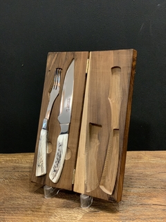 Caja de cuchillo y tenedor de asta - comprar online