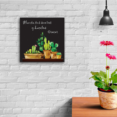 Imagen de Cuadritos Decorativos. Frases con flores y plantas