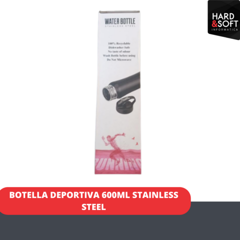 BOTELLA DEPORTIVA 600ML STAINLESS STEEL