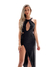 VESTIDO CUELLO ALTO LYCRA NEGRO - comprar online