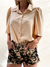 CAMISA MANGAS ANCHAS CON HOMBRERAS BEIGE - comprar online