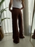 PANTALON WIDE LEG MARRON