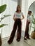 PANTALON WIDE LEG MARRON en internet