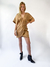 VESTIDO ESCOTE EN V BEIGE - comprar online