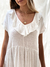 VESTIDO ESCOTE EN V BLANCO - comprar online