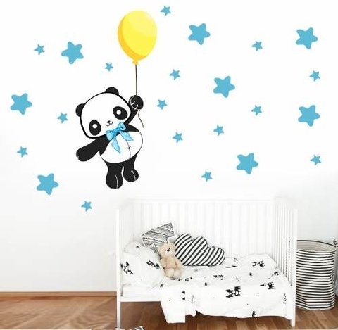 Vinilos Decorativos Infantiles Oso Panda Globo Xxl