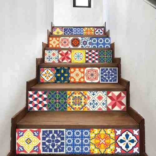 Vinilo Decorativo Escaleras de Colores
