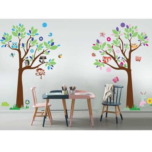 Vinilo decorativo infantil Banderines Rosa