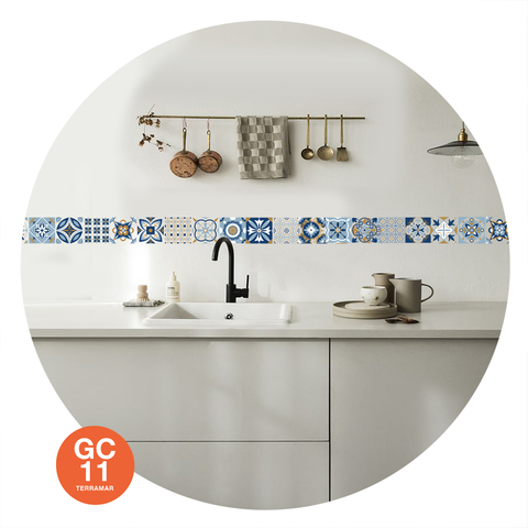 Avalon Vinilos Decorativos Guardas Cocina 240x25 Cm - $ 14.421,88