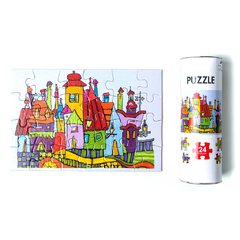 PUZZLE CASAS ROMPECABEZAS 24 PIEZAS - Juegos del Caracol