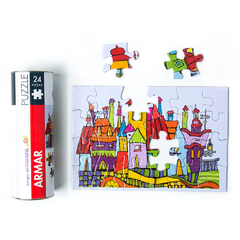 PUZZLE CASAS ROMPECABEZAS 24 PIEZAS - Juegos del Caracol