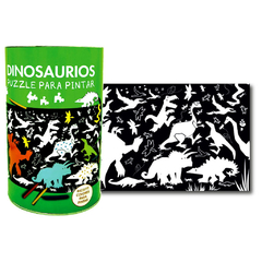 PUZZLE DINOSAURIOS ROMPECABEZAS para pintar 70 PIEZAS - comprar online