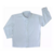 Camisa branca de manga longa para bebê, ideal para batizado, com botões frontais.