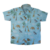 camisa social safari azul