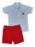 conjunto infantil camisa gola polo branca