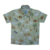 Camisa social infantil na cor verde com estampa de safari 