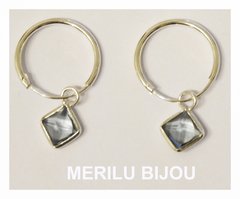 Argollas de Plata 925 con Dije