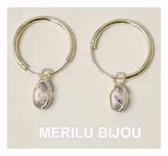 Argollas de Plata 925 con Dije