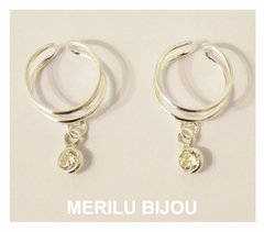 Par de Aros BIDU de Plata 925 - comprar online