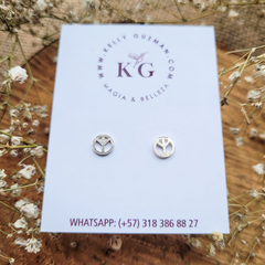 Aretes en Plata Amor y Paz