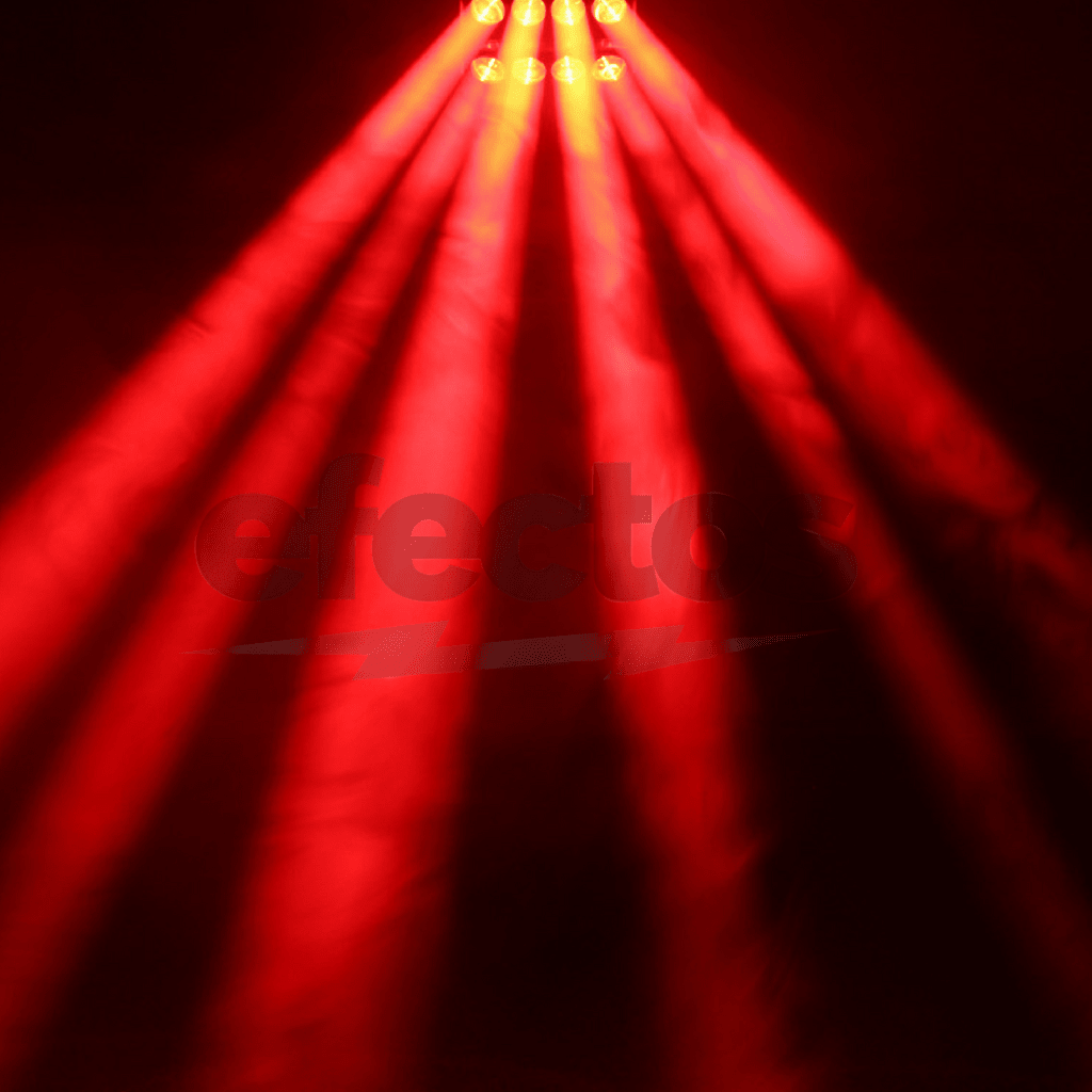 Spider - Luces de cabeza móvil 8x10W LED Beam DJ luces RGBW activadas por  sonido y control DMX-512 para fiesta, pub, festival, discoteca, espectáculo