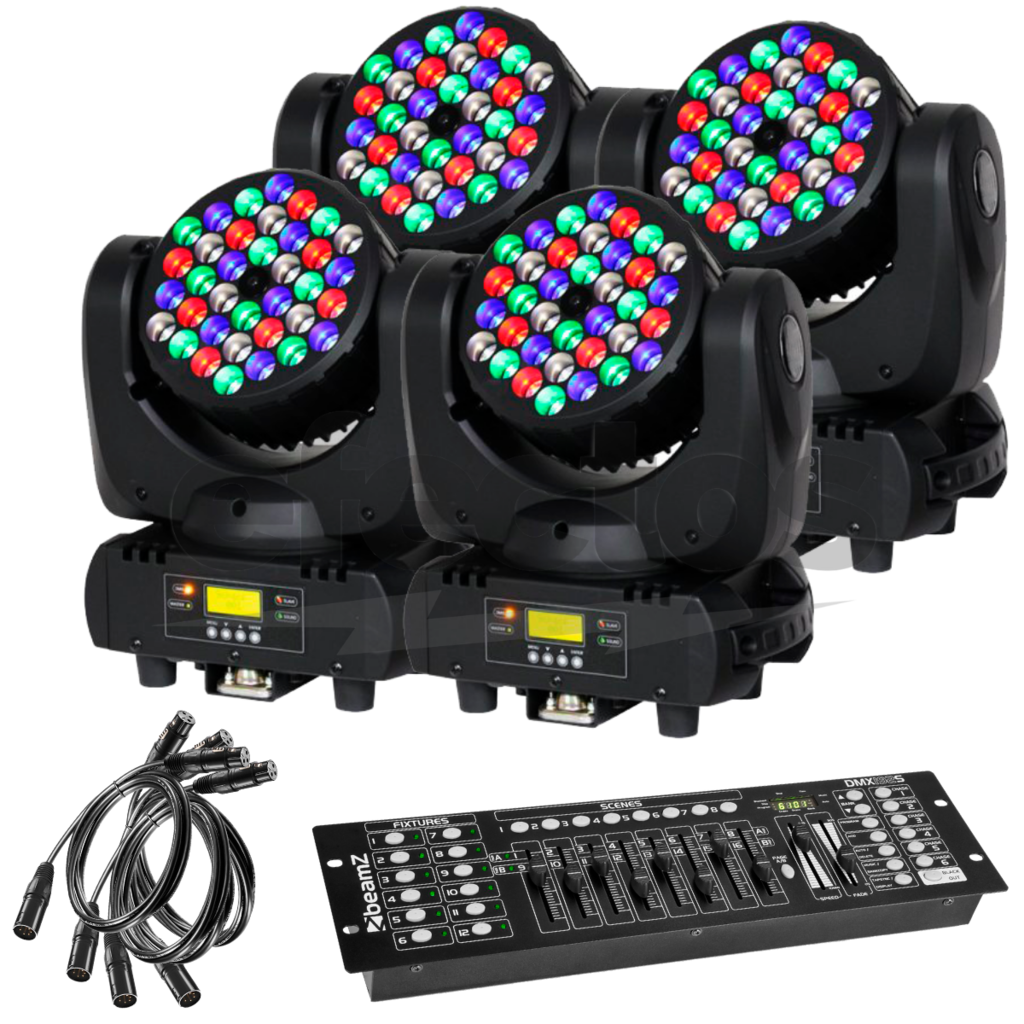 Cabezas Moviles Focos móviles LED 60W Luz de Escenario DMX 512 RGBW  Iluminacion DJ Moving Head Foco Luces de la Etapa 10/12 Canales Luces  discoteca