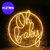 Letrero Luminoso Led Oh Baby Neon para Eventos Baby Shower